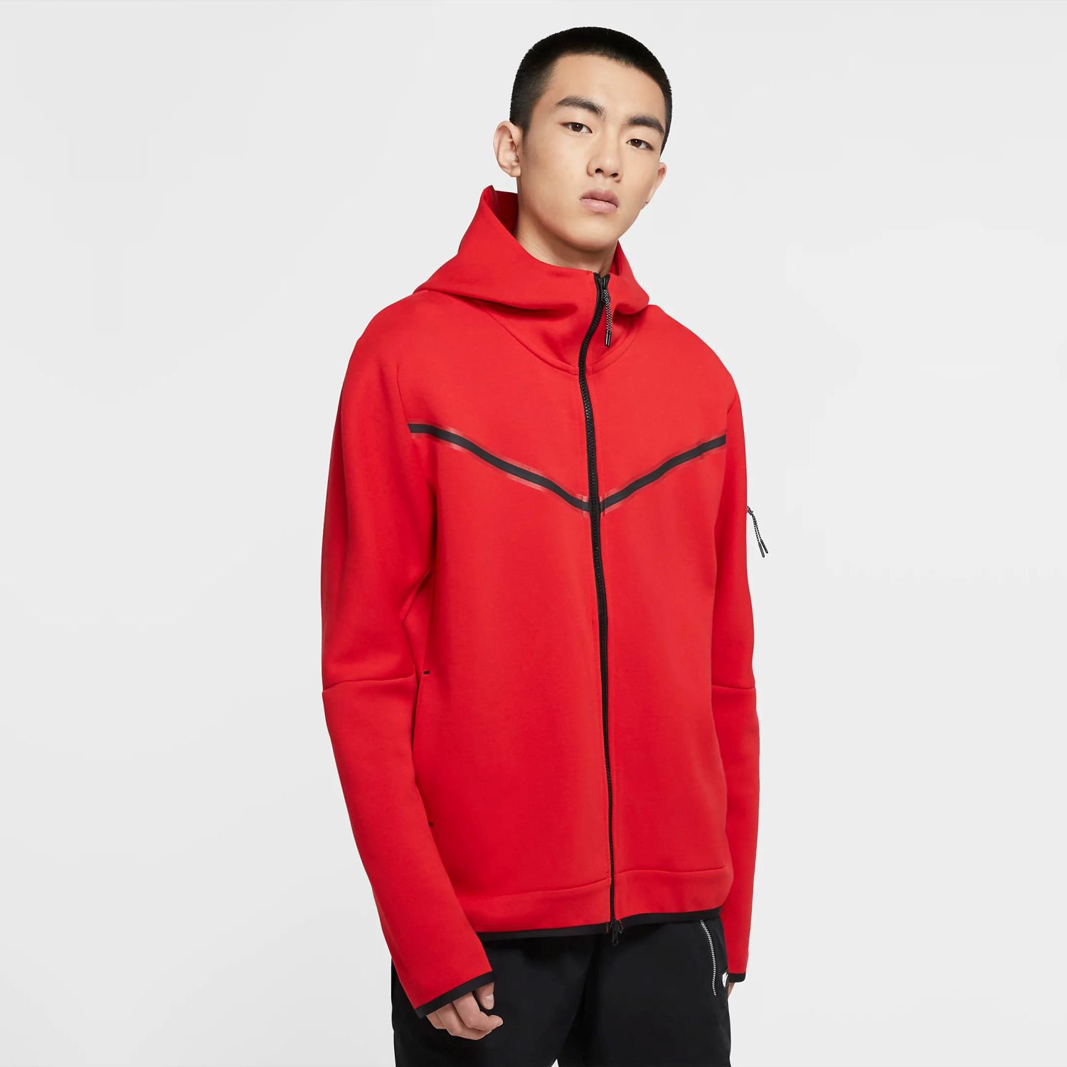 Custom Brand Logo Design 66% Cotton 34% Polyester University Red Warmth Standard Fit Sportswear Tech Fleece Tracksuit