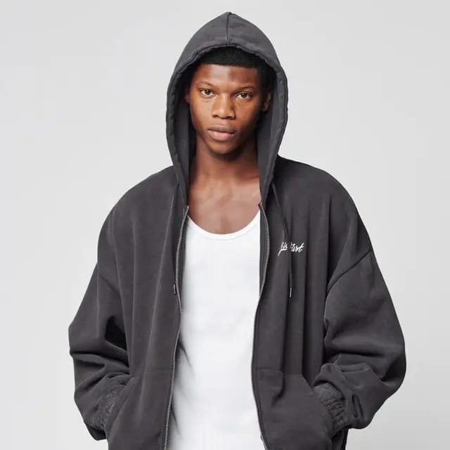 full zip us Black Hoodies With Custom Screen Printing Logo Men's Fleece Solid Plain Hoodie Gym Workout Running Travel Hoodies