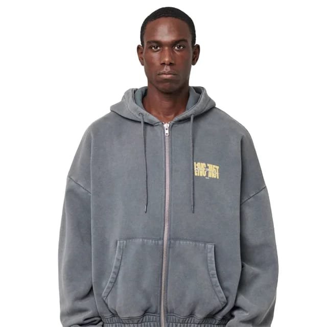 full zip us Black Hoodies With Custom Screen Printing Logo Men's Fleece Solid Plain Hoodie Gym Workout Running Travel Hoodies