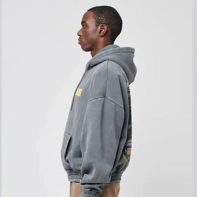 full zip us Black Hoodies With Custom Screen Printing Logo Men's Fleece Solid Plain Hoodie Gym Workout Running Travel Hoodies