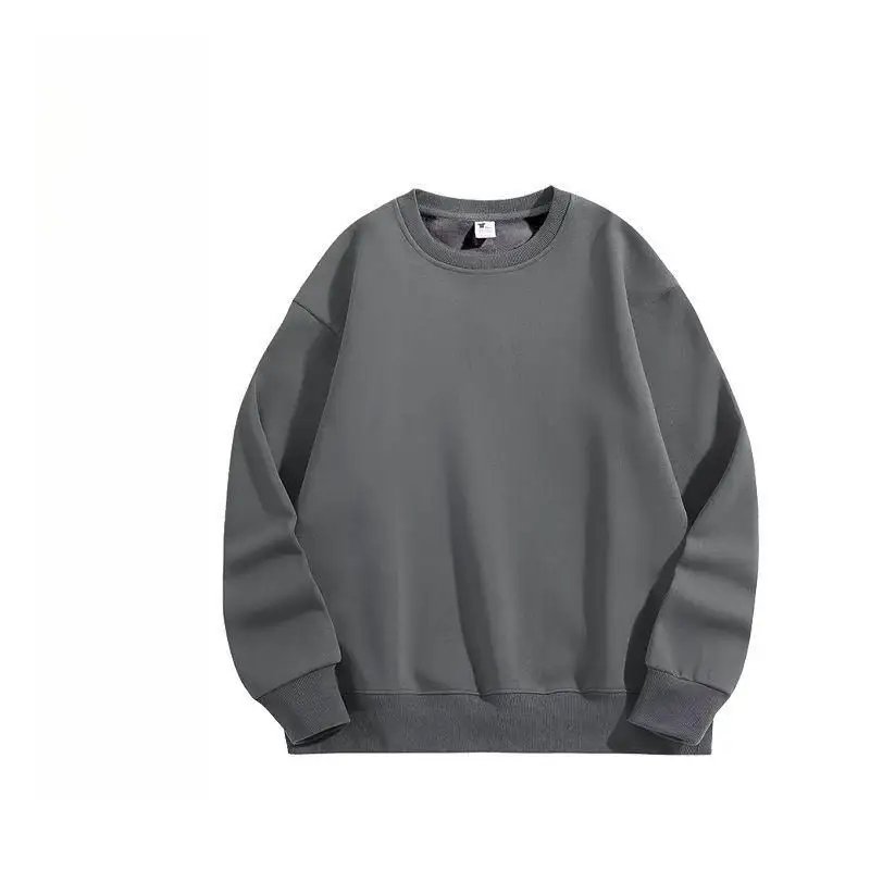 Oversize Cotton Heavy Crew Neck french terry Pullover washed Sweatshirt Custom Logo Embroidery Sweat Shirts Crewneck Sweatshirt