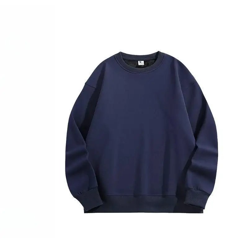 Oversize Cotton Heavy Crew Neck french terry Pullover washed Sweatshirt Custom Logo Embroidery Sweat Shirts Crewneck Sweatshirt