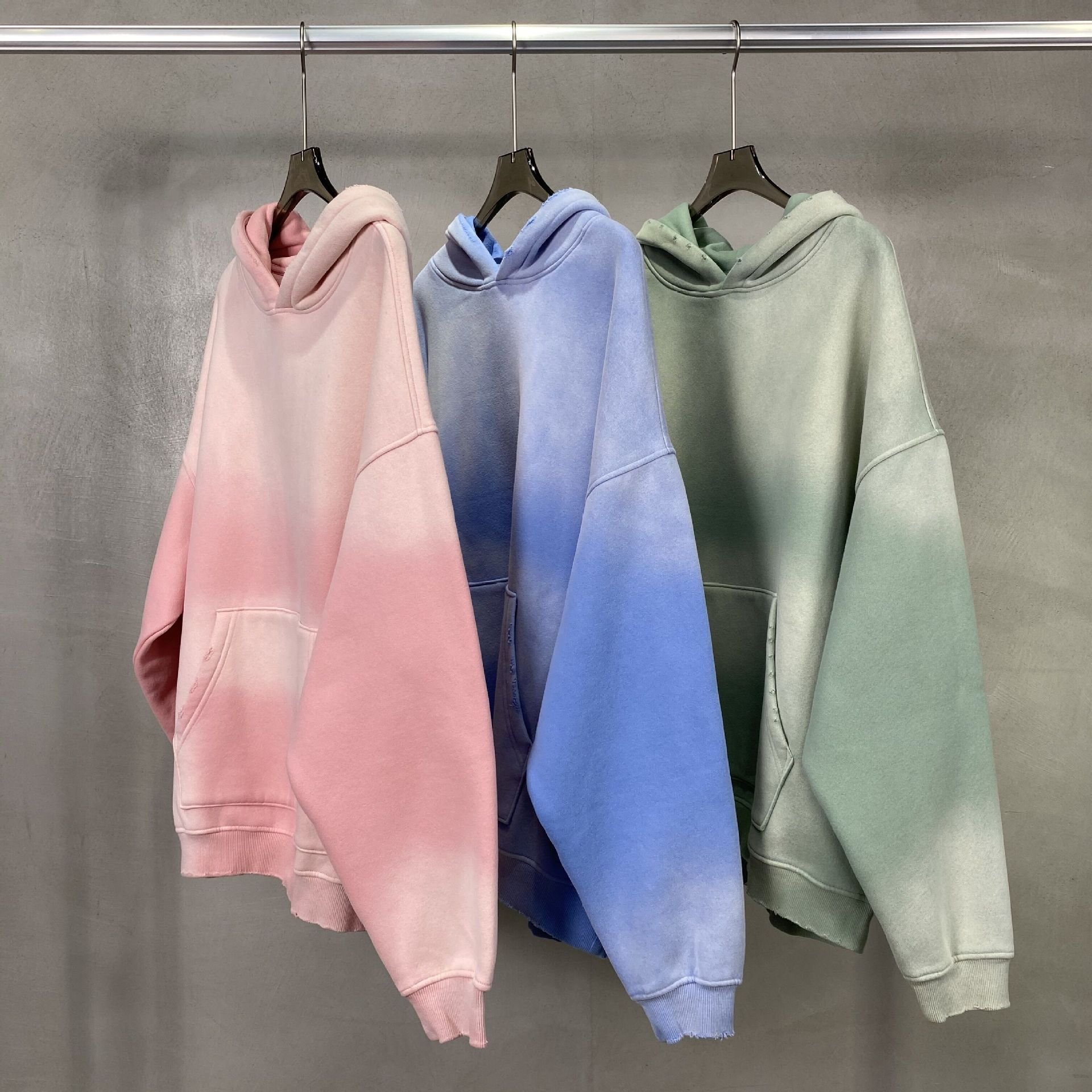 Hoodie Manufacturers Streetwear Sweatshirt Custom Logo Heavyweight Vintage Y2k Mens Pullover Oversized Acid Wash Blank Hoodies