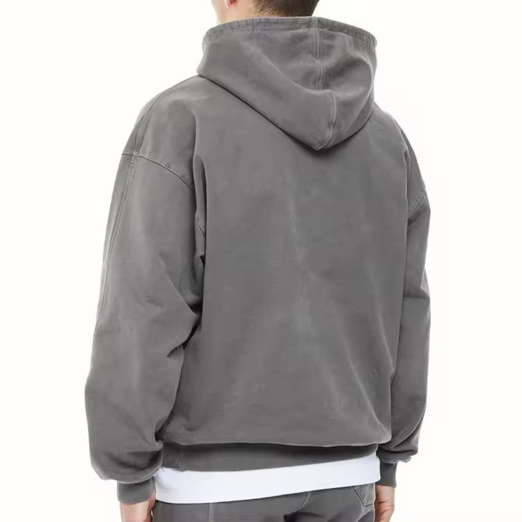 Men's 100% cotton Custom Logo blank drop shoulder Hoodies oversize pullover Heavyweight terry hoodie for men Sweatshirt H-122