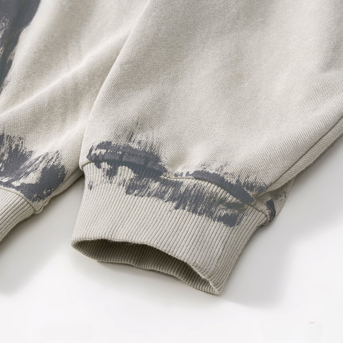 Custom 370Gsm Heavyweight Streetwear Acid Washed Faded Hoodie Vintage Oversized High Quality Paint Splattered Pullover Hoodie