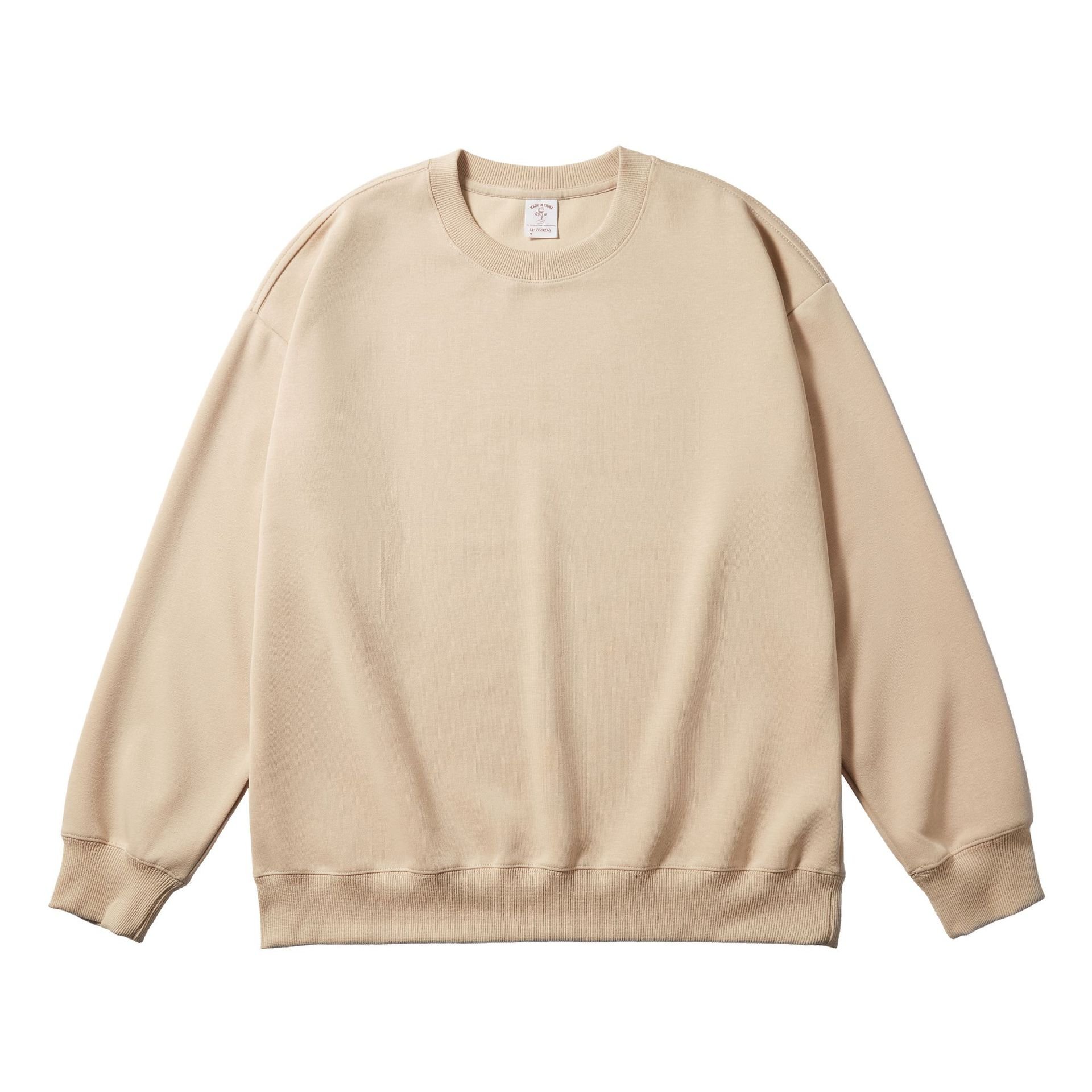 300 Gsm Men's Cotton Polyester Sweatshirt Autumn Solid Color Custom LOGO Casual Sweatshirt Coat