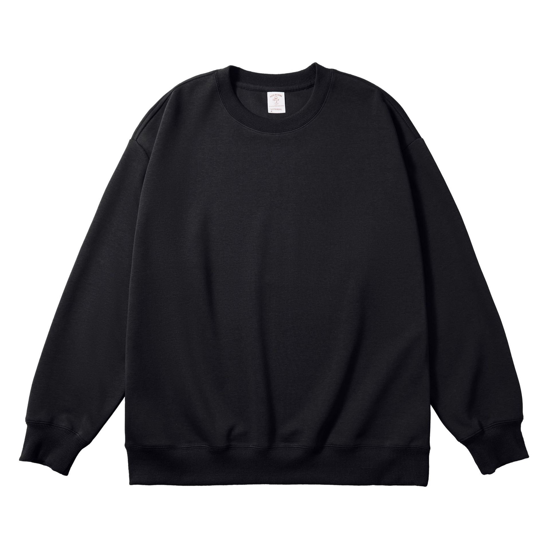 300 Gsm Men's Cotton Polyester Sweatshirt Autumn Solid Color Custom LOGO Casual Sweatshirt Coat