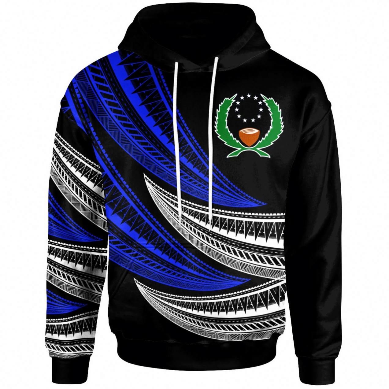 Pohnpei Flag Design Men's Hoodie Fashion Long Sleeve Streetwear Pullover Sweatshirt Aesthetic Hoodies Clothes Support Wholesale