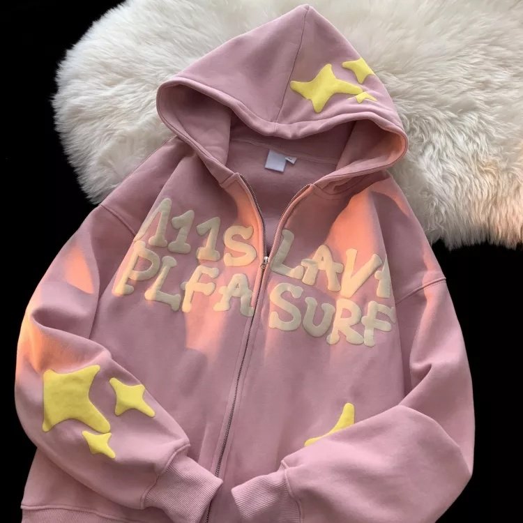 High quality blank hoodie no string plus size sweatshirt custom 3D puff printing full zip up men hoodie