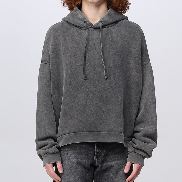 High Quality OEM Custom Style Drop Shoulder Sleeve Sports Vintage Wash Hoodies For Men