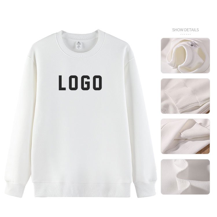 OEM/ODM 320 grams American style fashion brand vintage round neck pure cotton wool circle hoodie men women custom logo