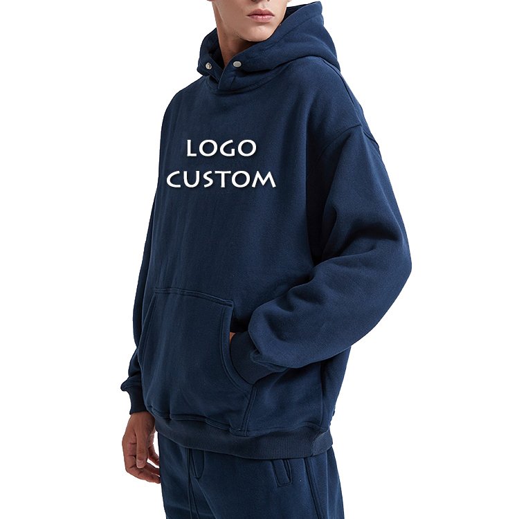Casual Gym Jogger Sport Loose Mens Hoodies Custom Logo Solid Color Pullover Men's Hoodies