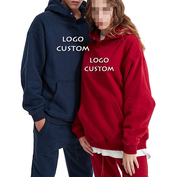 Casual Gym Jogger Sport Loose Mens Hoodies Custom Logo Solid Color Pullover Men's Hoodies