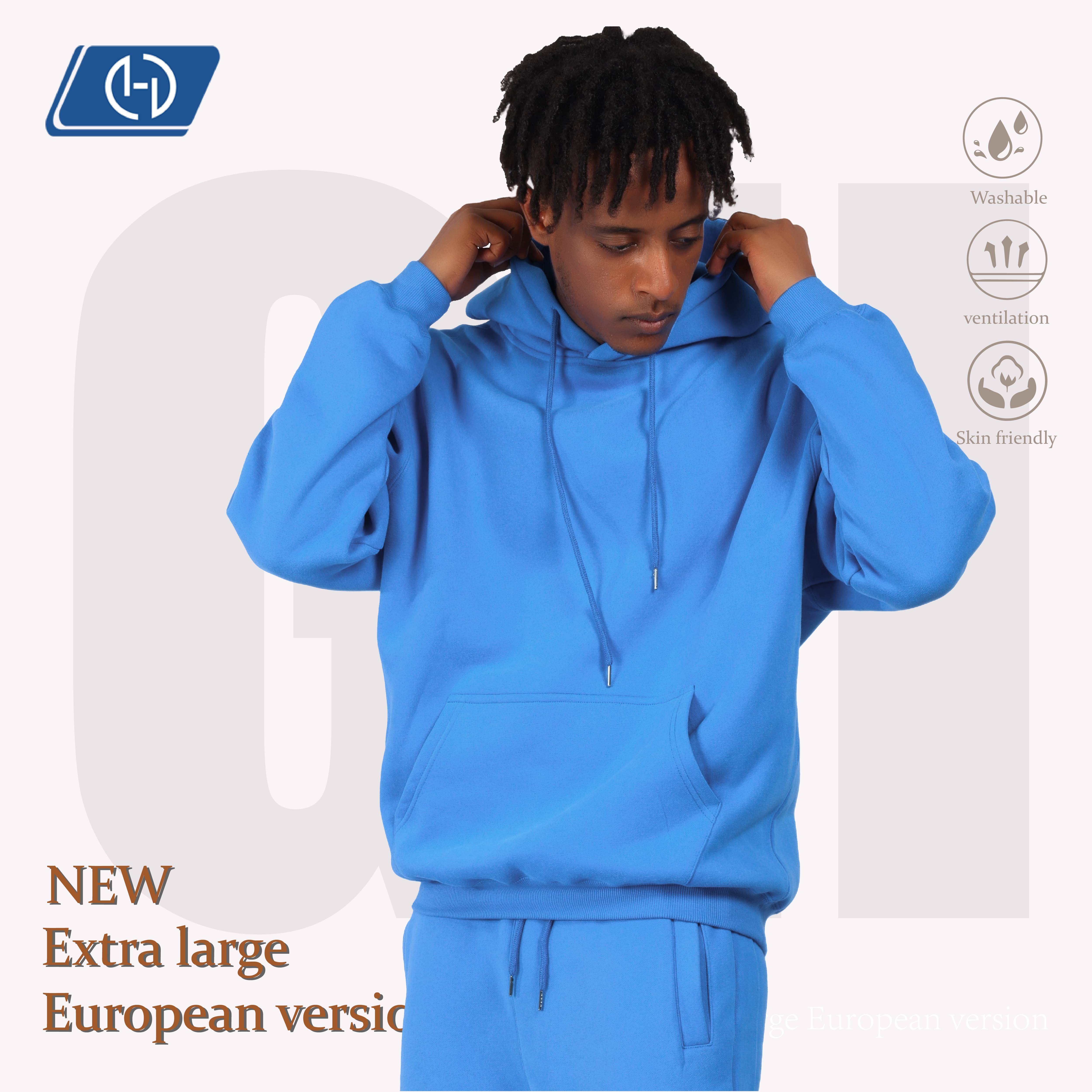 Fashion Breathable Hoodies & Sweatshirts Knitted And Sweatshirt Sets Embossed Sweatshirt Plus Size Men'S Hoodies & Sweatshirts