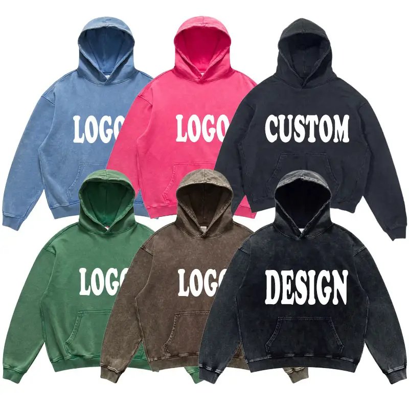 Custom Plain No String Streetwear Vintage Manufacturers Oversized Cotton Heavyweight Dtg Print Men'S Hoodies & Sweatshirts