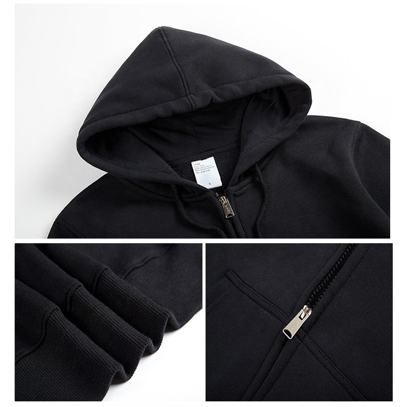 ODM/OEM wholesale puls size men's hoodies full zip up custom print logo hoodie for man and women