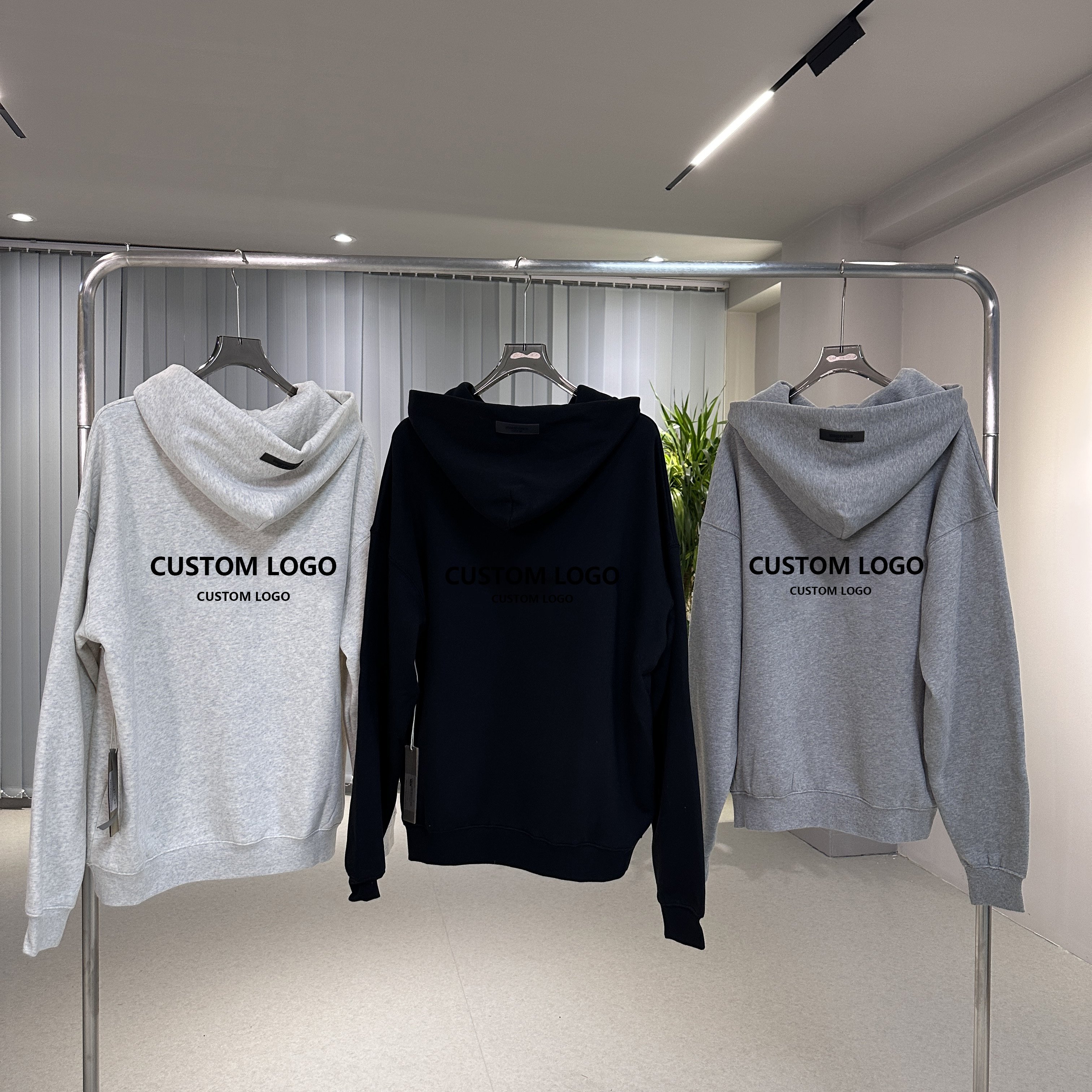 Acid Wash Hoodie High Quality Ess Men's Pullover Sweatshirt Winter Crop Essential Hoodie 100% Cotton Fabric Custom Hoodie
