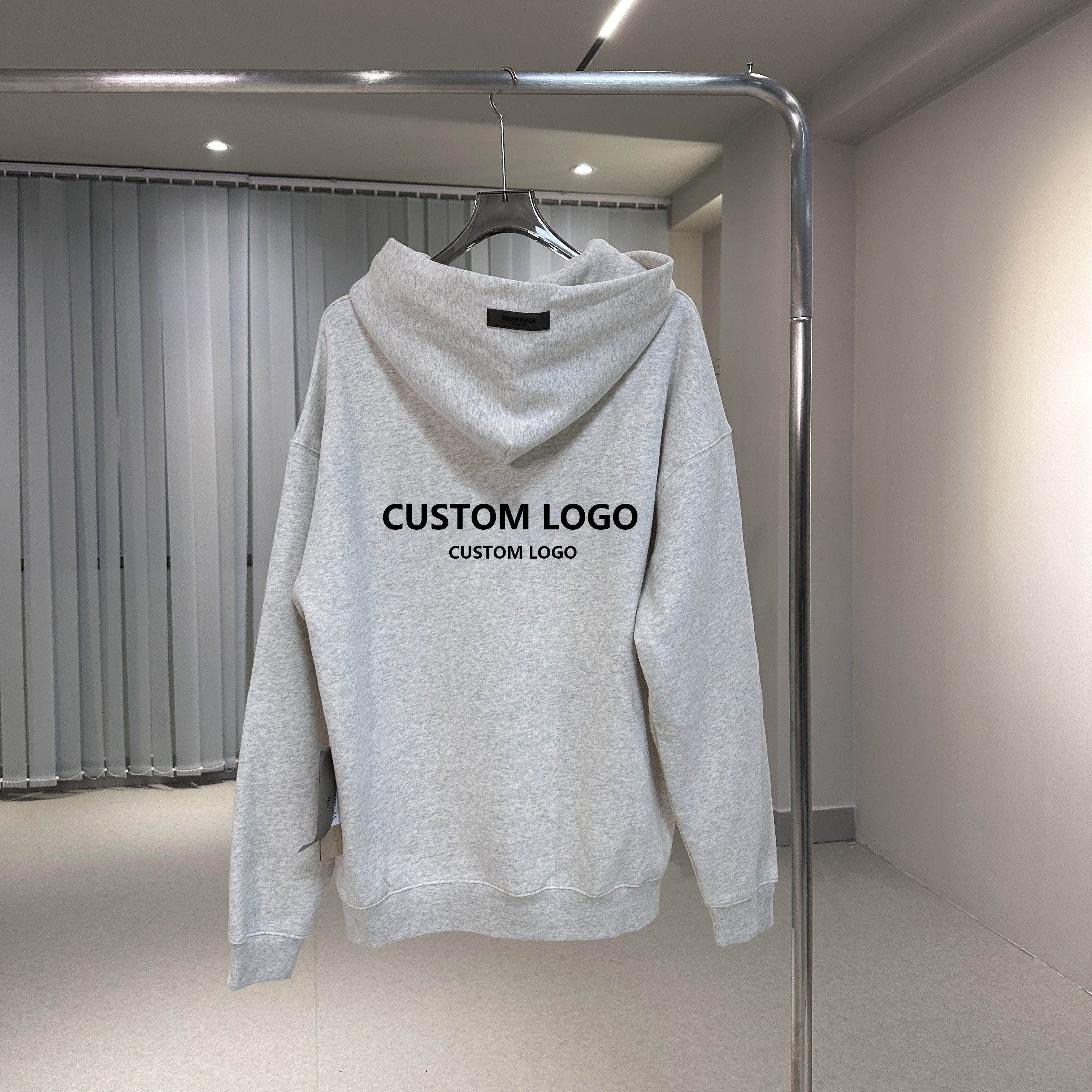 Acid Wash Hoodie High Quality Ess Men's Pullover Sweatshirt Winter Crop Essential Hoodie 100% Cotton Fabric Custom Hoodie