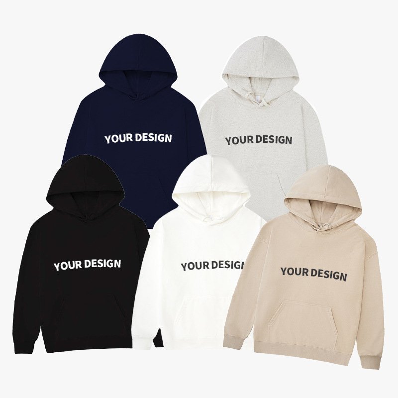 Heavy Fleece Blank Streetwear Long Sleeve Hoodie Custom Logo Branded Pullover Plus Size Men's Oversized Hoodie