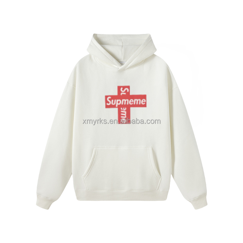 Dropshipping US sells 100% cotton sport hoodies for men supre me plus size casual vintage men's hoodies