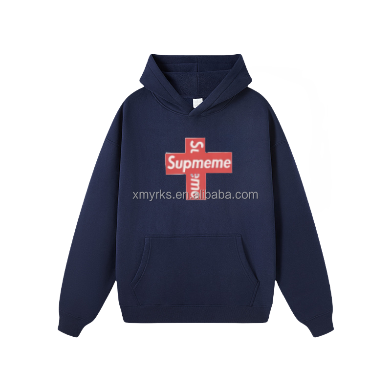 Dropshipping US sells 100% cotton sport hoodies for men supre me plus size casual vintage men's hoodies