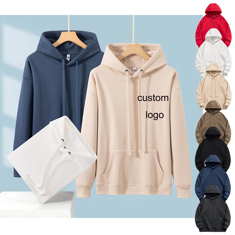 winter custom oversized plain cotton blank Drop Shoulder hoodies mens pullover unisex bulk plus size men's hoodies & sweatshirts