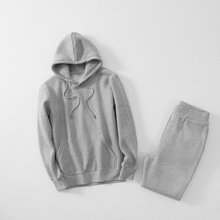 OEM High Quality 330 GSM Heavy Weight Thick Fabric Fleece Unisex Women Men Plus Size Hoodie Sweatpants Set