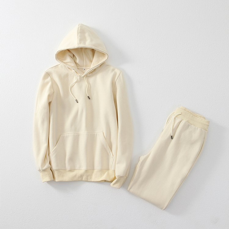 OEM High Quality 330 GSM Heavy Weight Thick Fabric Fleece Unisex Women Men Plus Size Hoodie Sweatpants Set