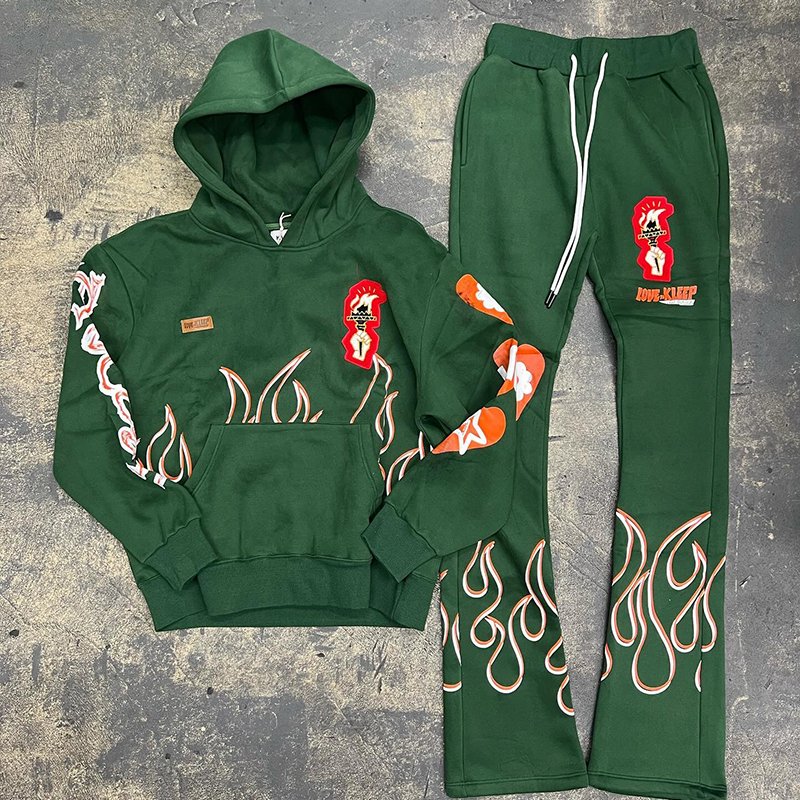 DCY Custom Clothing Manufacturers 100% Cotton Plain Unisex Hoodie Set All Size,Cotton Men'S Tracksuit,Flared Hoodie Sets