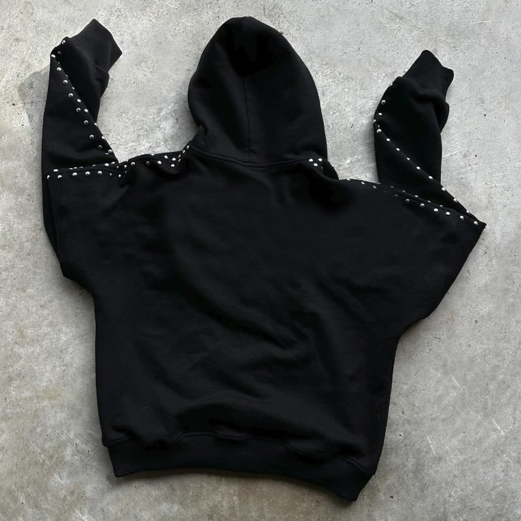 Manufacturer Custom Heavy Weight Rivet Design Baggy Sweatsuit Streetwear Sports Men'S Hoodie And Sweatpants Set Tracksuits