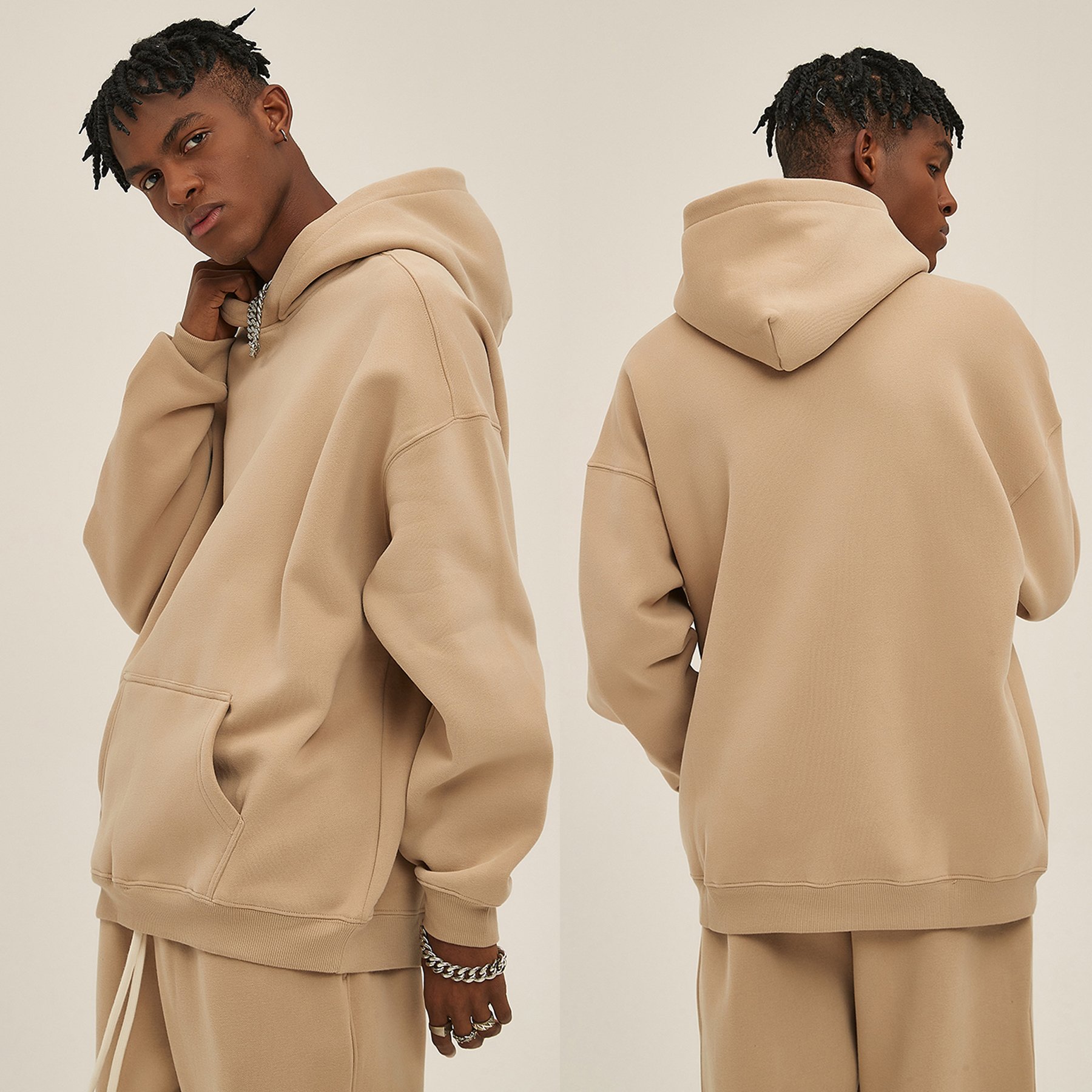 Wholesale New High Quality Heavyweight 100% Cotton Fleece Pullover Custom Logo Fashion Men's Hoodies Sweatshirts