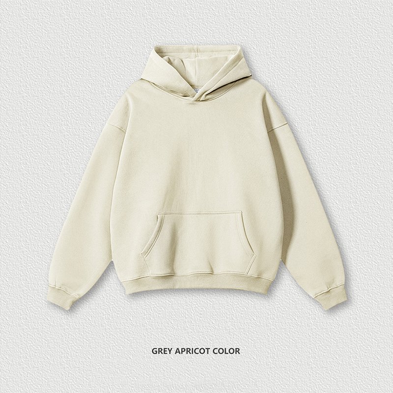 custom heavyweight puff print hoodie anime men's hoodies & sweatshirts plain drop shoulder cotton hoodies with no string