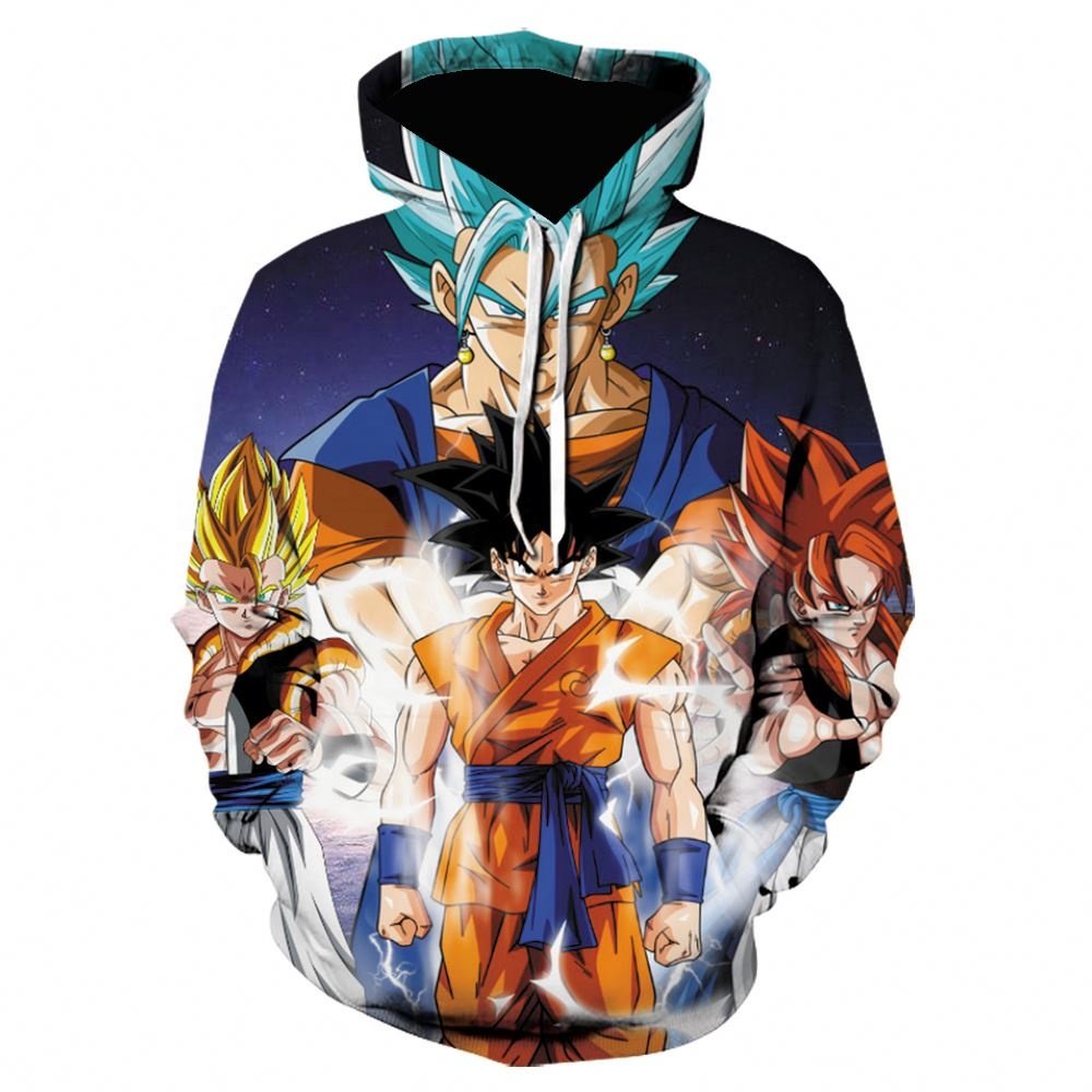 Glorystar 2024 Men's Streetwear Newest Anime Dragonball Hoodies High Quality Hoodie