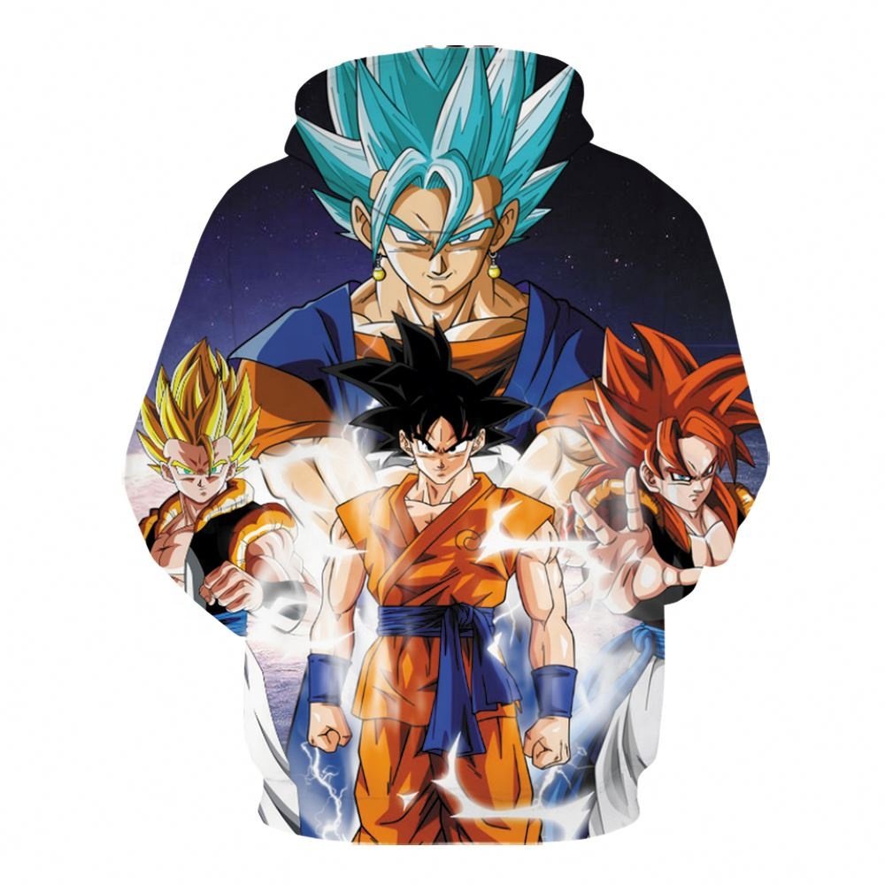 Glorystar 2024 Men's Streetwear Newest Anime Dragonball Hoodies High Quality Hoodie