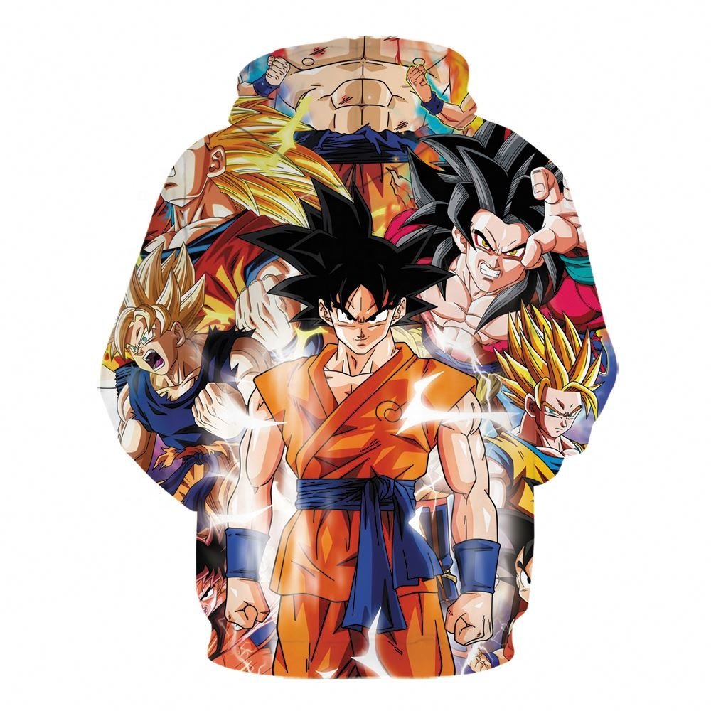 Glorystar 2024 Men's Streetwear Newest Anime Dragonball Hoodies High Quality Hoodie