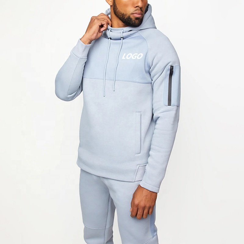 Custom Print Premium Jogging Gym Pullover Tracksuit Slim fit Men's Clothing Texture Track Suit Tech Fleece Hoodie and Jogger Set
