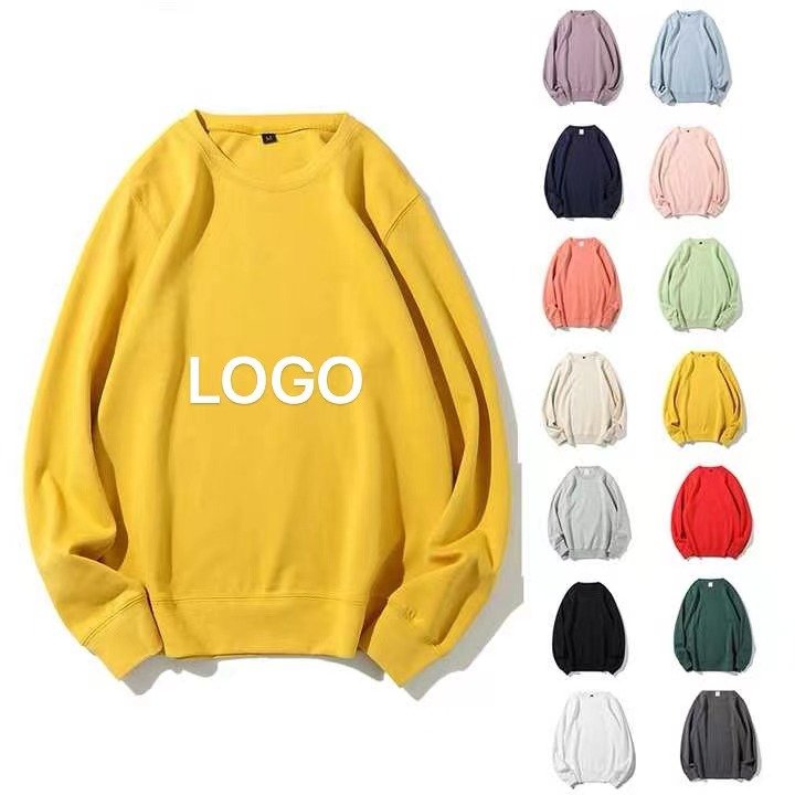 Hot selling Crewneck Pullover Cotton Blank Sweatshirts Men Spring Loose Casual Custom Logo Oversized Men's Hoodies & Sweatshirts