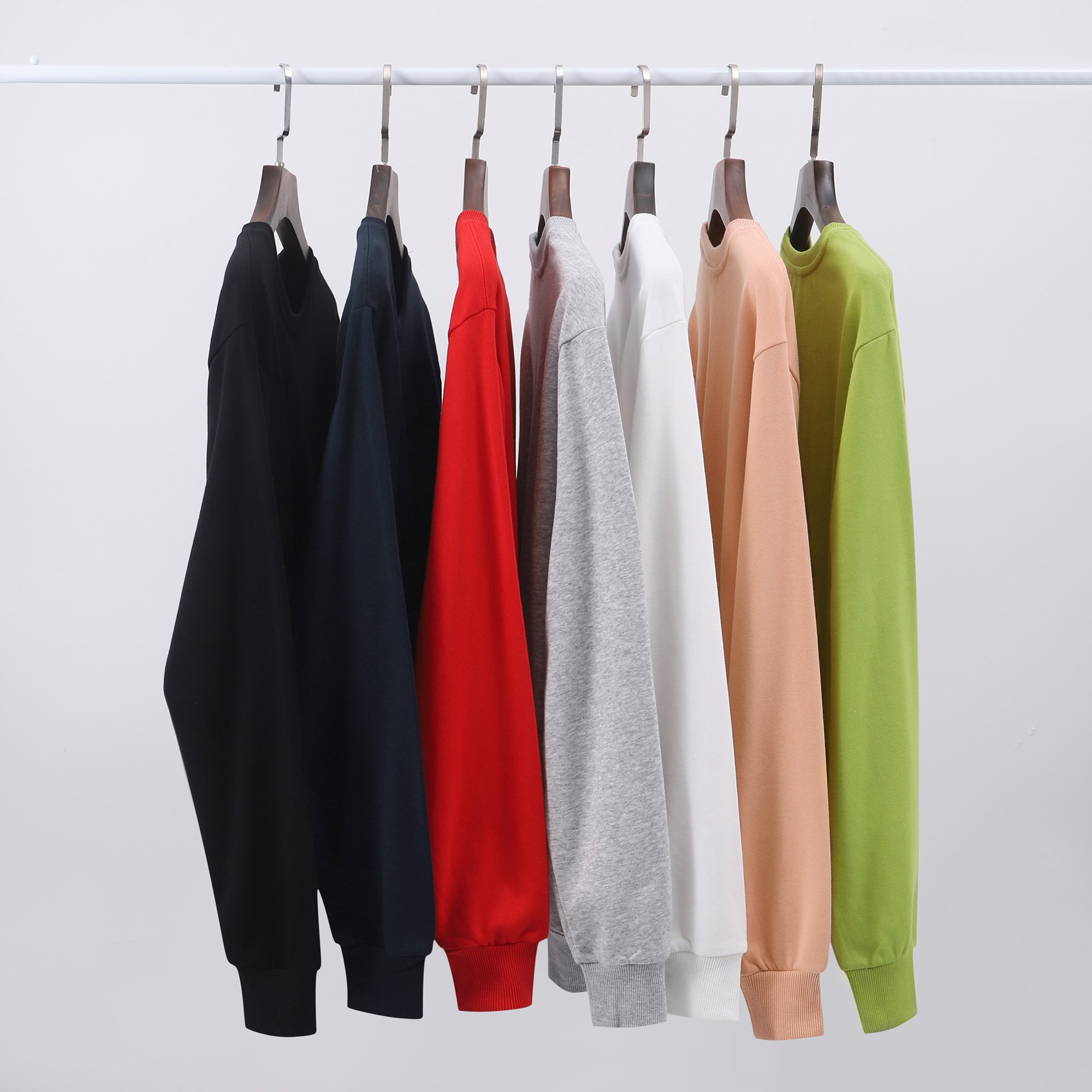 OEM Custom Solid Sweatshirts Multi Colors Crewneck Blank Plain Breathable Outdoor Winter Unisex Sweat Shirts Mens Clothing