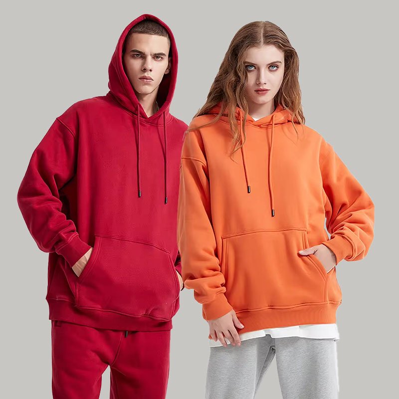 High Quality Custom Logo Cotton hooded pullover sweatshirt premium heavy fleece oversized hoodie men's hoodies