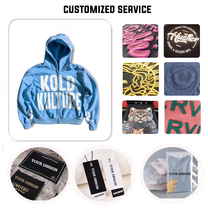 Custom Men Vintage Stone Acid Wash Sustainable Hoodie Manufacturer Screen Print Patch Embroidery Cropped Boxy Zip Up Hoodie