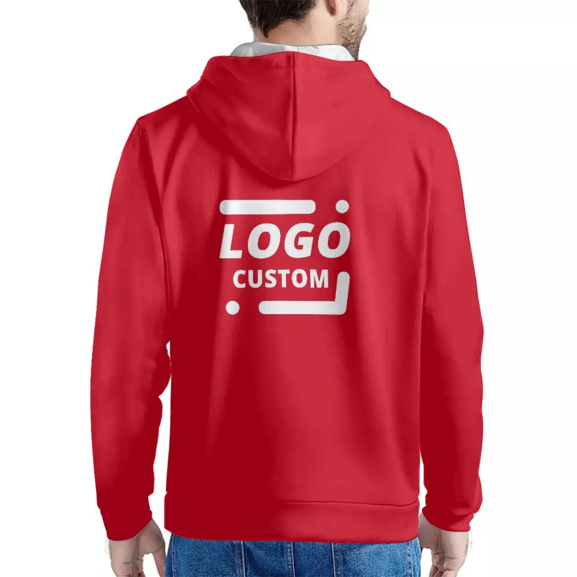 Sublimation Heat Transfer Full Print Mens Hoodie Sweatshirt Custom Printed Men's Pullover