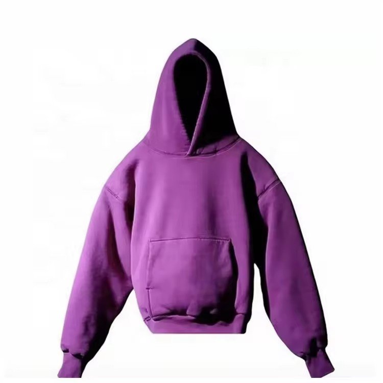 Custom Logo Heavyweight Blank Men's Hoodies Wholesale Oversized Streetwear 100% Cotton Hoodie With Printed Designs H-12