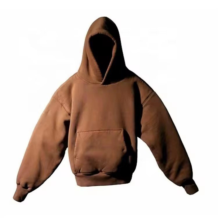 Custom Logo Heavyweight Blank Men's Hoodies Wholesale Oversized Streetwear 100% Cotton Hoodie With Printed Designs H-12