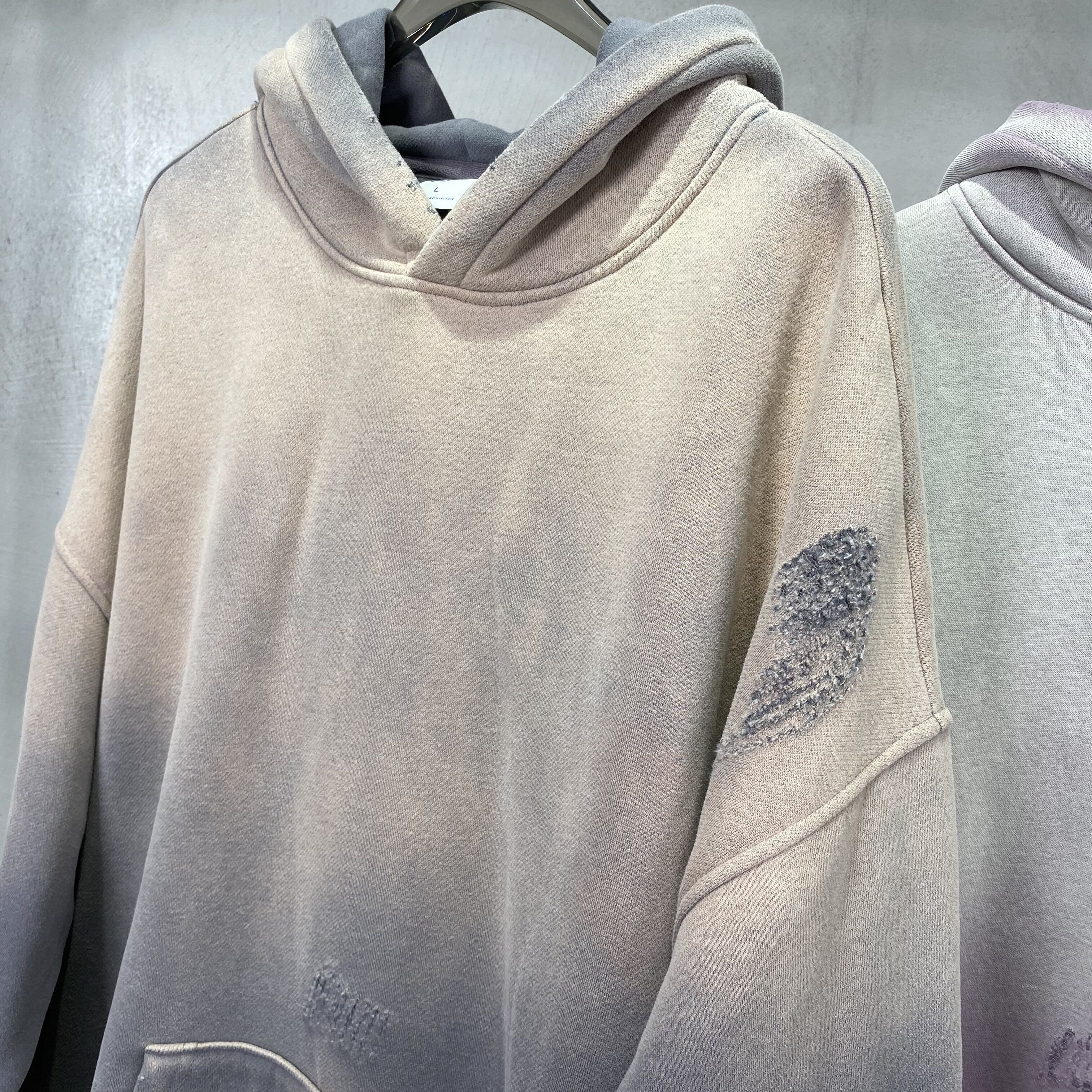 High Quality Men's Hoodies Sweatshirts Unisex Streetwear Pullover Wholesale Custom Spray-Painting Blank Abrade Hoodies