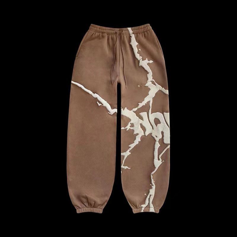 Custom High quality OEM Streetwear Vintage Sweatshirts Baggy Casual Puff Print Zip Up Oversized Men'S Hoodies
