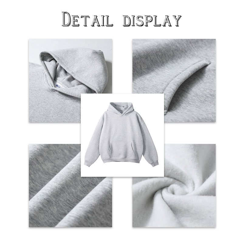 OEM/ODM Custom Men's Hoodies 100% Cotton 500gsm Oversized Hoodie For Men Plus Size Unisex Hoody Pullover Sweatshirt Print Logo