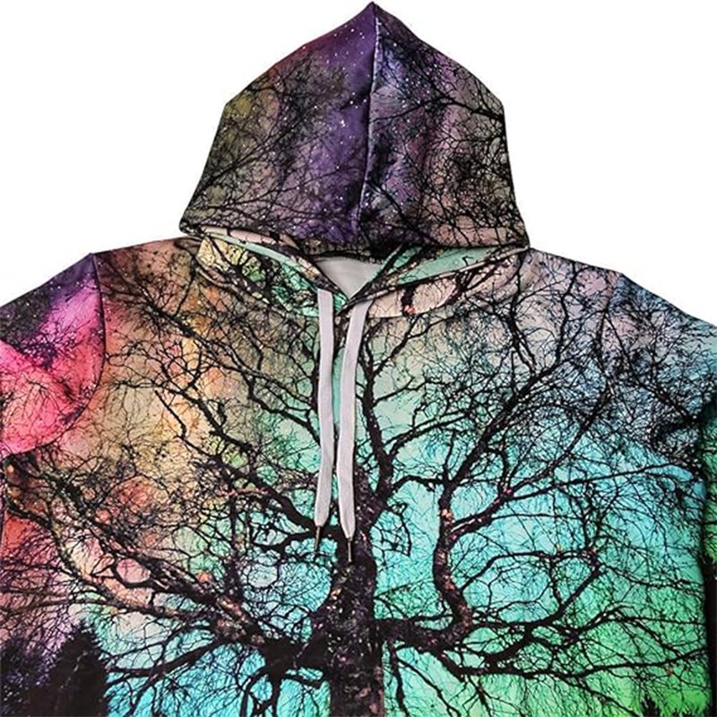 Sublimation Digital Printing Sublimated 100% Polyester Fleece Fabric Streetwear Customizable Logo Men's Hoodies Sweatshirts