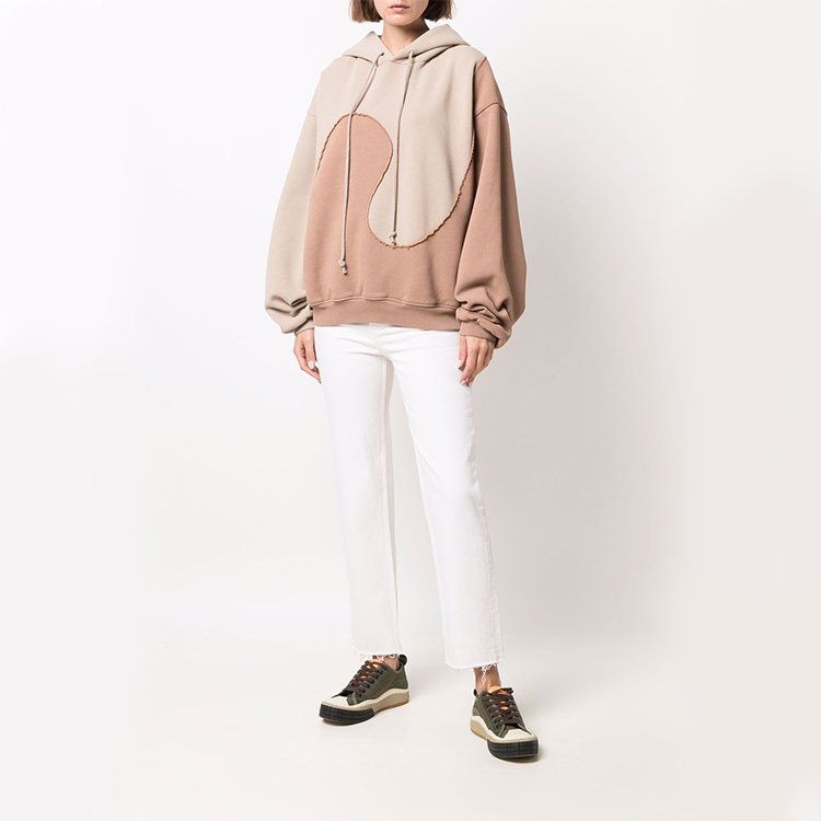 DiZNEW OEM custom made high quality contrast color french terry hoodie men unisex cotton hoodies