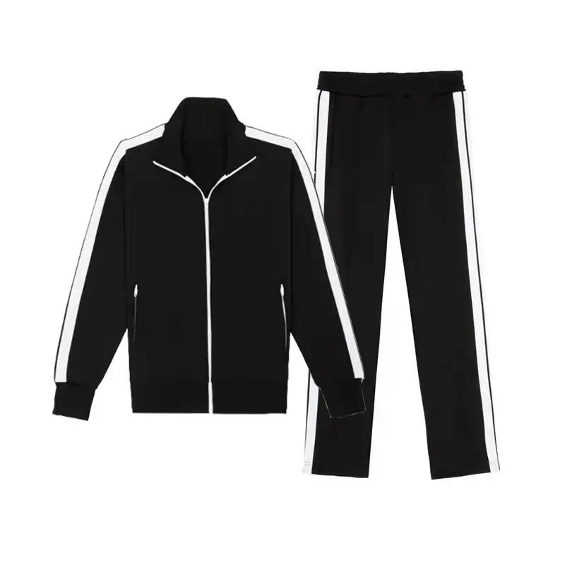 Explosive trendy brand patchwork set casual sports men's stand-up collar zipper Tracksuits men Jacket 100% Polyester Track