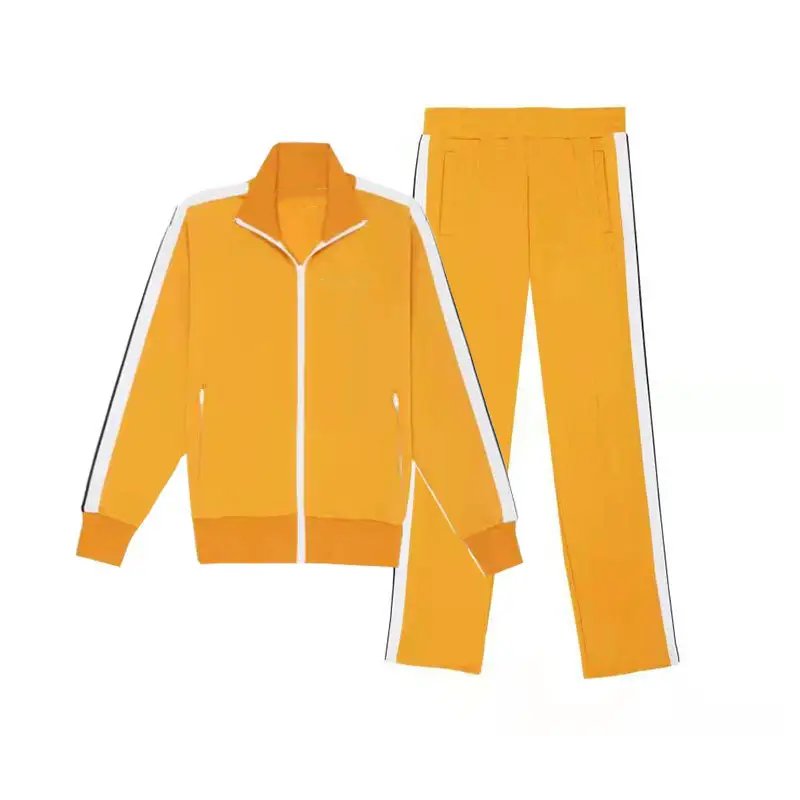Explosive trendy brand patchwork set casual sports men's stand-up collar zipper Tracksuits men Jacket 100% Polyester Track